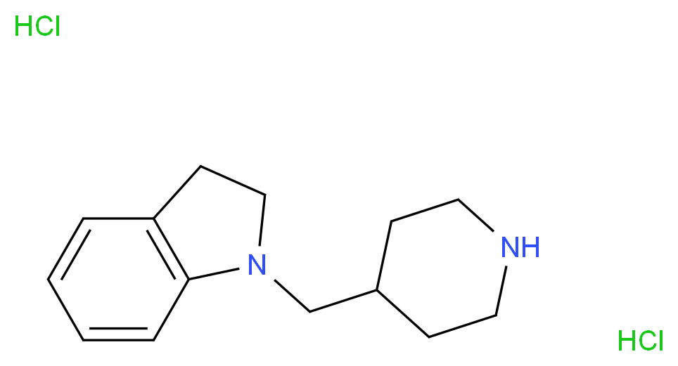 1-(4-Piperidinylmethyl)indoline dihydrochloride_Molecular_structure_CAS_)