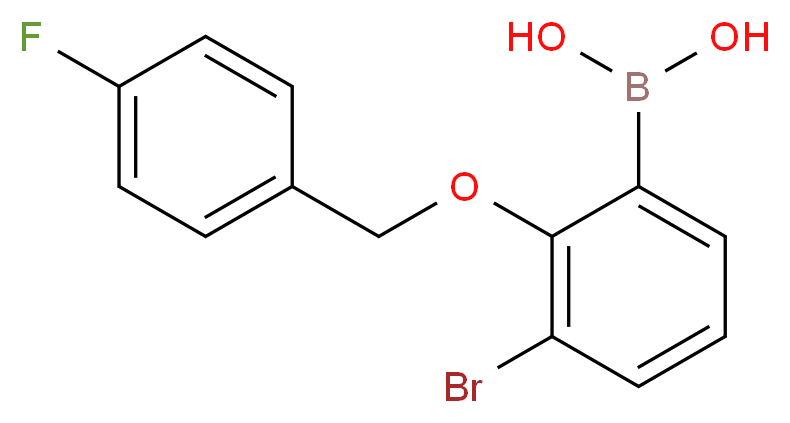 3-BROMO-2-(4'-FLUOROBENZYLOXY)PHENYLBORONIC ACID_Molecular_structure_CAS_849052-22-8)