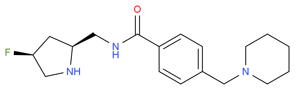 N-{[(2S,4S)-4-fluoro-2-pyrrolidinyl]methyl}-4-(1-piperidinylmethyl)benzamide_Molecular_structure_CAS_)