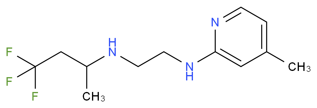 N-(4-methylpyridin-2-yl)-N'-(3,3,3-trifluoro-1-methylpropyl)ethane-1,2-diamine_Molecular_structure_CAS_)