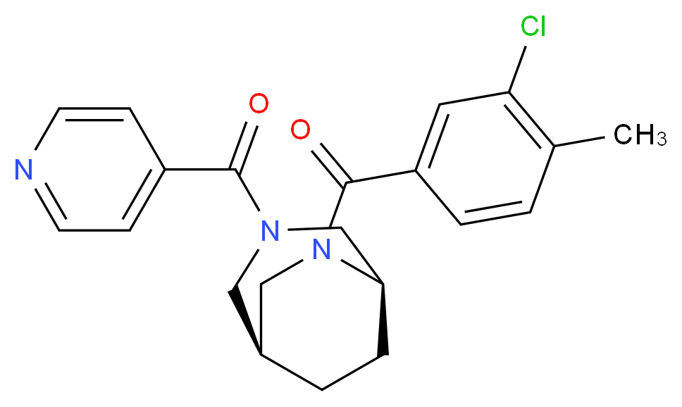 (1S*,5R*)-6-(3-chloro-4-methylbenzoyl)-3-isonicotinoyl-3,6-diazabicyclo[3.2.2]nonane_Molecular_structure_CAS_)