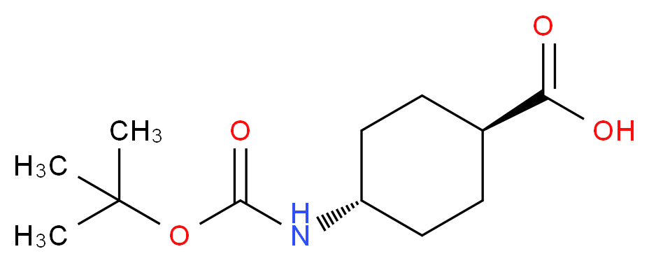 trans-4-[(N-tert-butoxycarbonyl)amino]-1-cyclohexanecarboxylic acid_Molecular_structure_CAS_53292-89-0)