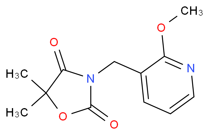 3-[(2-methoxypyridin-3-yl)methyl]-5,5-dimethyl-1,3-oxazolidine-2,4-dione_Molecular_structure_CAS_)