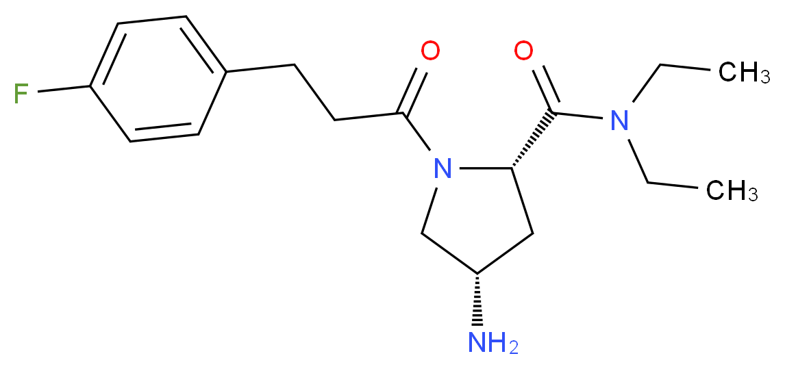 (2S,4S)-4-amino-N,N-diethyl-1-[3-(4-fluorophenyl)propanoyl]pyrrolidine-2-carboxamide_Molecular_structure_CAS_)