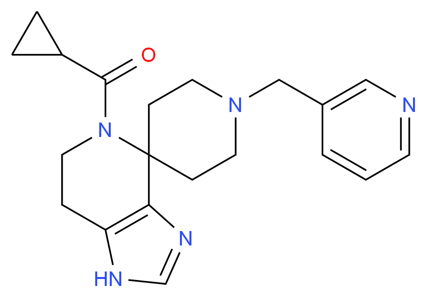 5-(cyclopropylcarbonyl)-1'-(pyridin-3-ylmethyl)-1,5,6,7-tetrahydrospiro[imidazo[4,5-c]pyridine-4,4'-piperidine]_Molecular_structure_CAS_)
