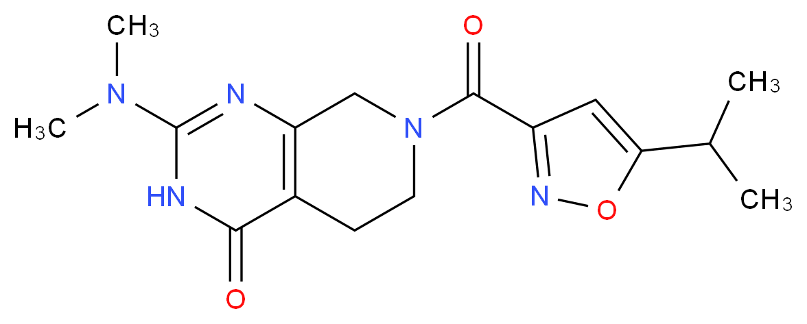 2-(dimethylamino)-7-[(5-isopropylisoxazol-3-yl)carbonyl]-5,6,7,8-tetrahydropyrido[3,4-d]pyrimidin-4(3H)-one_Molecular_structure_CAS_)