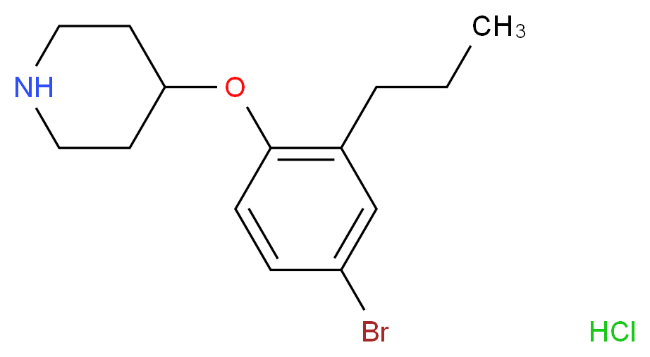 4-(4-Bromo-2-propylphenoxy)piperidine hydrochloride_Molecular_structure_CAS_)
