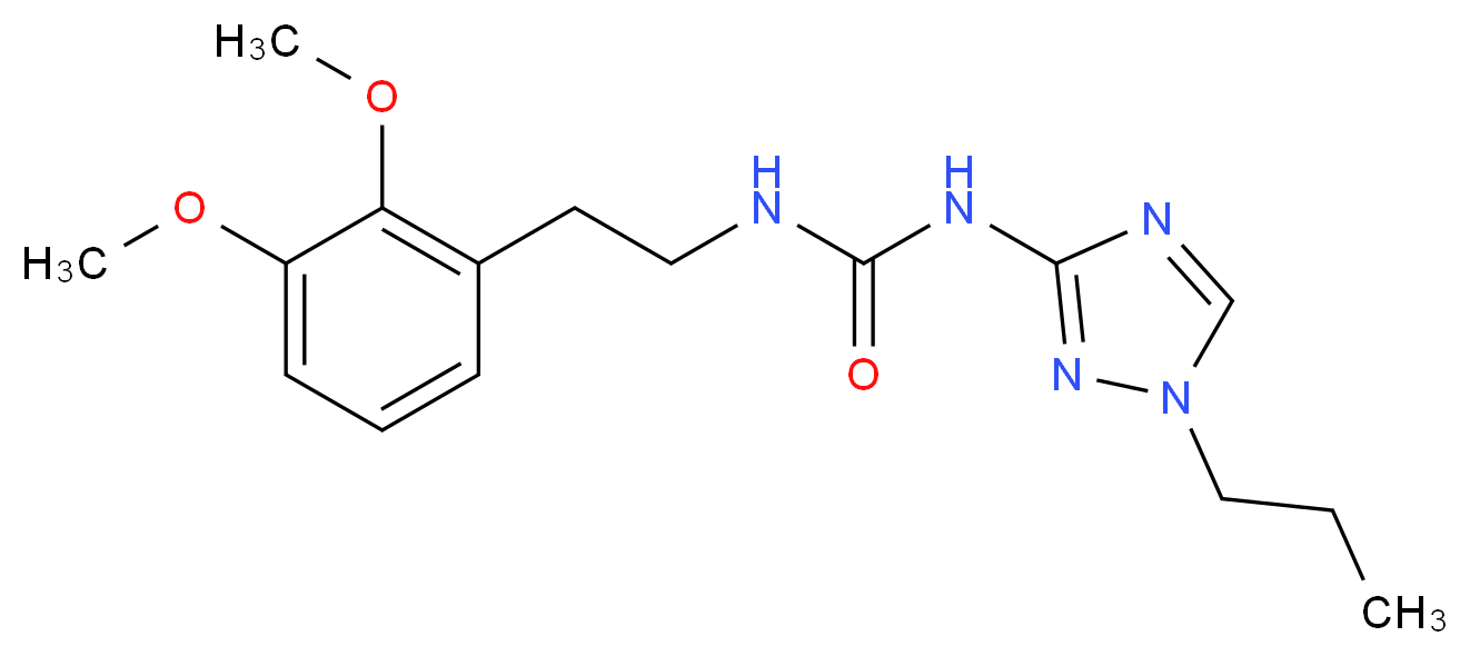 N-[2-(2,3-dimethoxyphenyl)ethyl]-N'-(1-propyl-1H-1,2,4-triazol-3-yl)urea_Molecular_structure_CAS_)