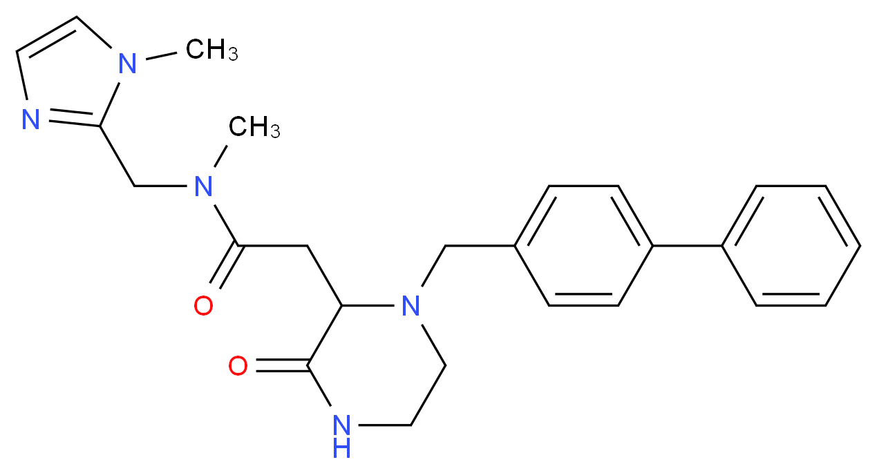 2-[1-(4-biphenylylmethyl)-3-oxo-2-piperazinyl]-N-methyl-N-[(1-methyl-1H-imidazol-2-yl)methyl]acetamide_Molecular_structure_CAS_)