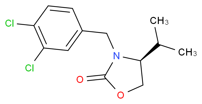 (4S)-3-(3,4-dichlorobenzyl)-4-isopropyl-1,3-oxazolidin-2-one_Molecular_structure_CAS_)