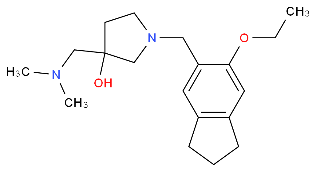 3-[(dimethylamino)methyl]-1-[(6-ethoxy-2,3-dihydro-1H-inden-5-yl)methyl]-3-pyrrolidinol_Molecular_structure_CAS_)