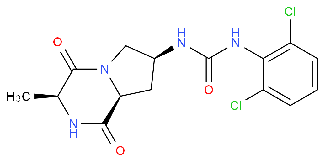 N-(2,6-dichlorophenyl)-N'-[(3S,7S,8aS)-3-methyl-1,4-dioxooctahydropyrrolo[1,2-a]pyrazin-7-yl]urea_Molecular_structure_CAS_)