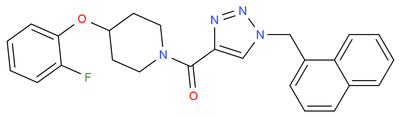 4-(2-fluorophenoxy)-1-{[1-(1-naphthylmethyl)-1H-1,2,3-triazol-4-yl]carbonyl}piperidine_Molecular_structure_CAS_)