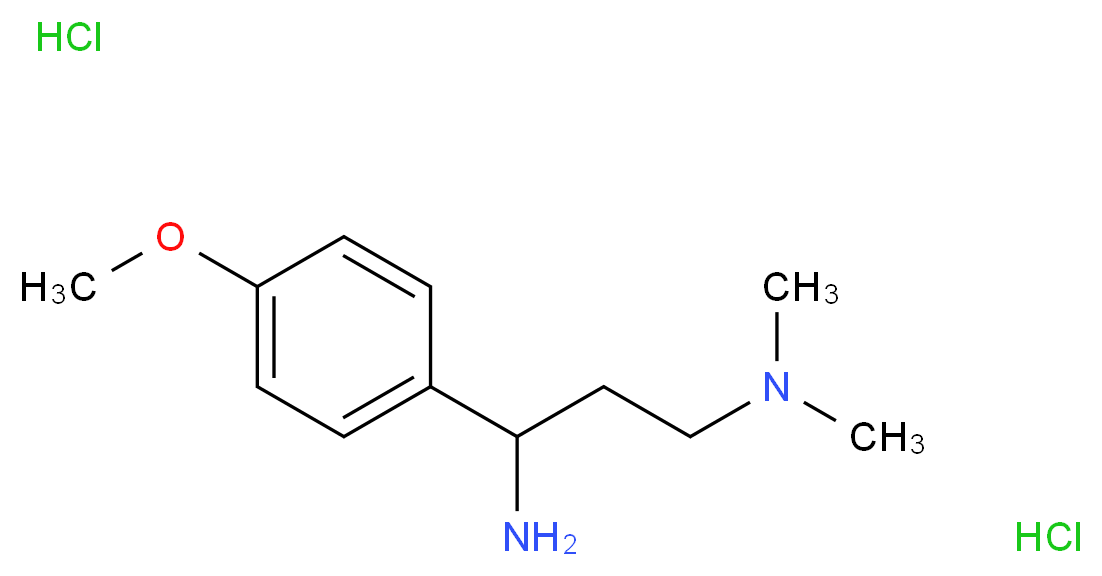 1-(4-Methoxyphenyl)-N~3~,N~3~-dimethylpropane-1,3-diamine dihydrochloride_Molecular_structure_CAS_)