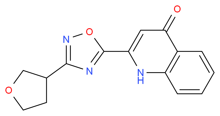 2-[3-(tetrahydrofuran-3-yl)-1,2,4-oxadiazol-5-yl]quinolin-4(1H)-one_Molecular_structure_CAS_)