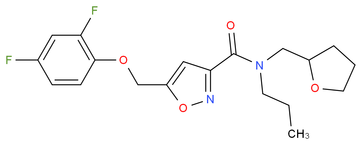5-[(2,4-difluorophenoxy)methyl]-N-propyl-N-(tetrahydro-2-furanylmethyl)-3-isoxazolecarboxamide_Molecular_structure_CAS_)