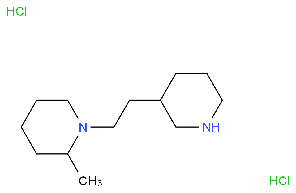 2-Methyl-1-[2-(3-piperidinyl)ethyl]piperidine dihydrochloride_Molecular_structure_CAS_)