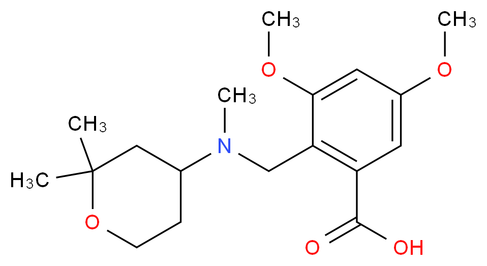 2-{[(2,2-dimethyltetrahydro-2H-pyran-4-yl)(methyl)amino]methyl}-3,5-dimethoxybenzoic acid_Molecular_structure_CAS_)