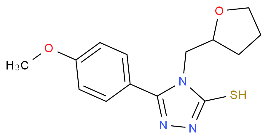 5-(4-Methoxy-phenyl)-4-(tetrahydro-furan-2-ylmethyl)-4H-[1,2,4]triazole-3-thiol_Molecular_structure_CAS_)