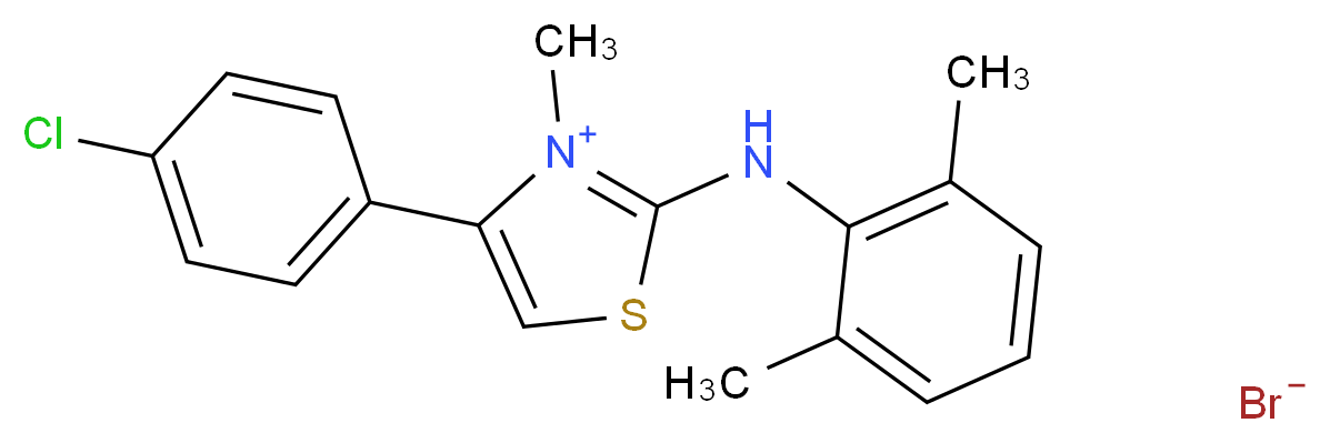 4-(4-chlorophenyl)-2-(2,6-dimethylanilino)-3-methyl-1,3-thiazol-3-ium bromide_Molecular_structure_CAS_)