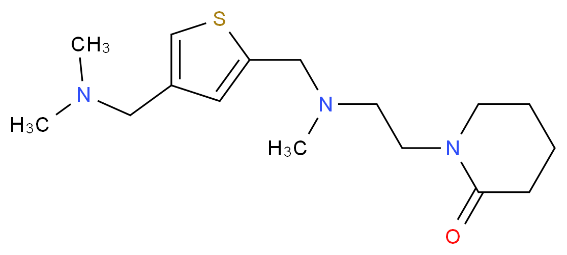 1-{2-[({4-[(dimethylamino)methyl]-2-thienyl}methyl)(methyl)amino]ethyl}piperidin-2-one_Molecular_structure_CAS_)