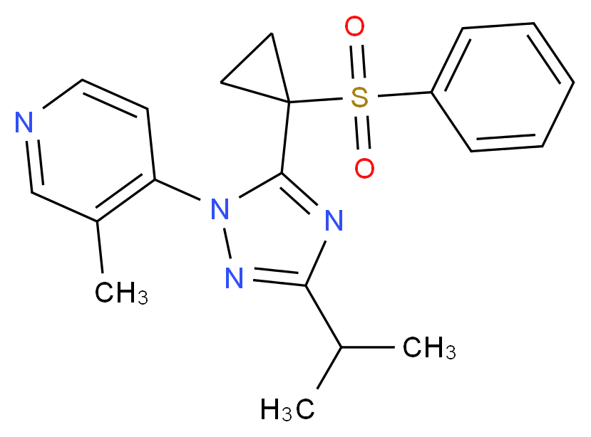 4-{3-isopropyl-5-[1-(phenylsulfonyl)cyclopropyl]-1H-1,2,4-triazol-1-yl}-3-methylpyridine_Molecular_structure_CAS_)