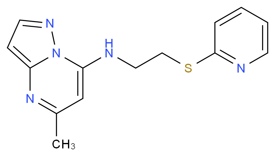 5-methyl-N-[2-(pyridin-2-ylthio)ethyl]pyrazolo[1,5-a]pyrimidin-7-amine_Molecular_structure_CAS_)