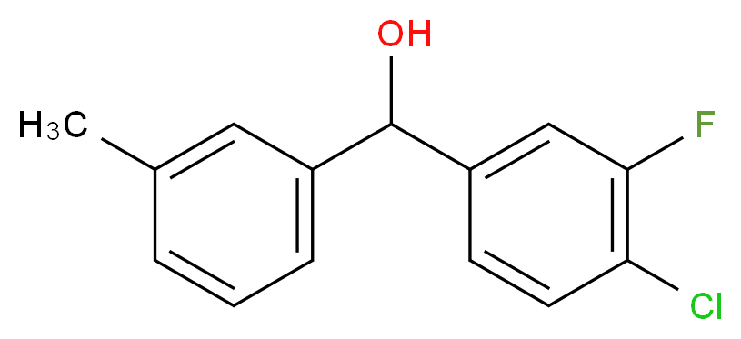 4-Chloro-3-fluoro-3'-methylbenzhydrol 97%_Molecular_structure_CAS_)
