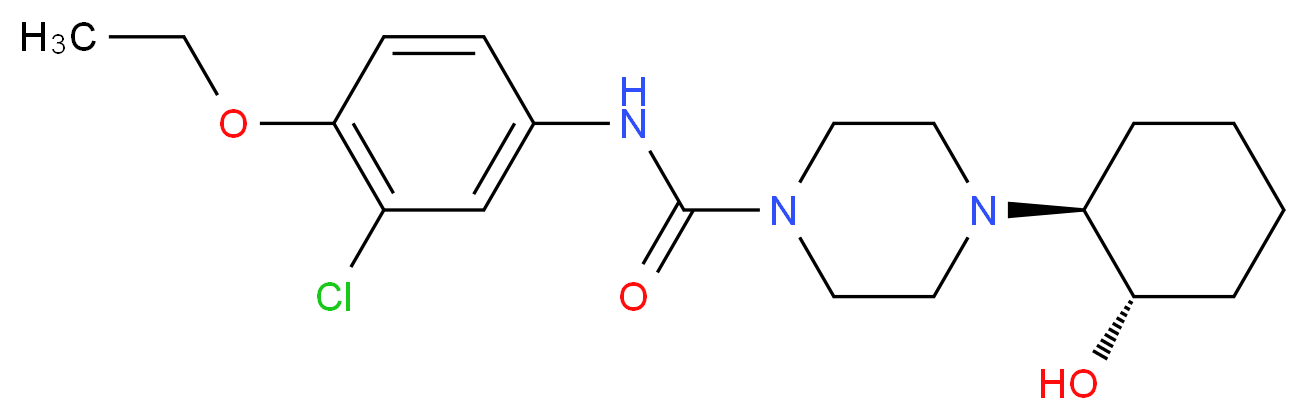N-(3-chloro-4-ethoxyphenyl)-4-[(1S*,2S*)-2-hydroxycyclohexyl]piperazine-1-carboxamide_Molecular_structure_CAS_)