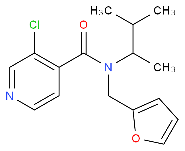 3-chloro-N-(1,2-dimethylpropyl)-N-(2-furylmethyl)isonicotinamide_Molecular_structure_CAS_)