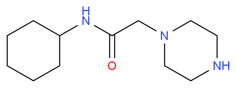 N-cyclohexyl-2-(piperazin-1-yl)acetamide_Molecular_structure_CAS_)