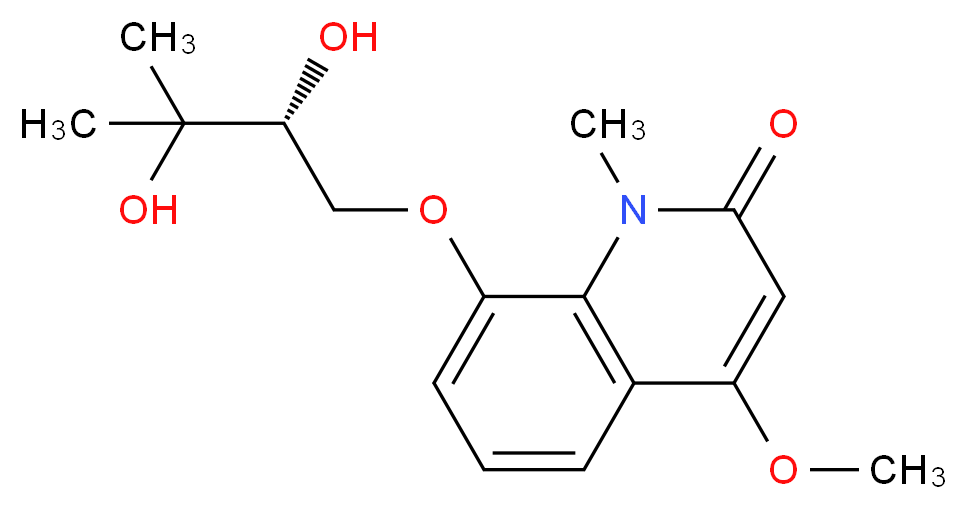 (R)-8-(2,3-dihydroxy-3-methylbutoxy)-4-methoxy-1-methylquinolin-2(1H)-one_Molecular_structure_CAS_)