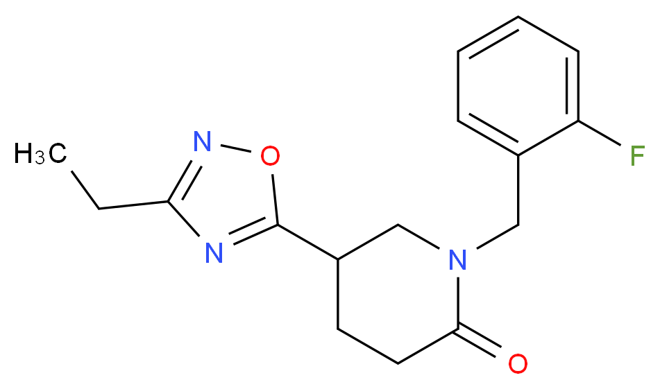 5-(3-ethyl-1,2,4-oxadiazol-5-yl)-1-(2-fluorobenzyl)-2-piperidinone_Molecular_structure_CAS_)