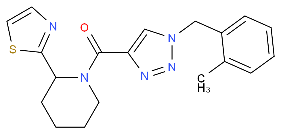 1-{[1-(2-methylbenzyl)-1H-1,2,3-triazol-4-yl]carbonyl}-2-(1,3-thiazol-2-yl)piperidine_Molecular_structure_CAS_)