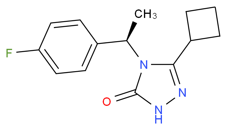 5-cyclobutyl-4-[(1R)-1-(4-fluorophenyl)ethyl]-2,4-dihydro-3H-1,2,4-triazol-3-one_Molecular_structure_CAS_)