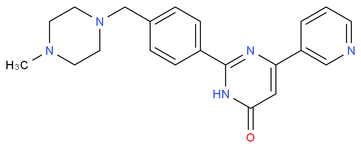 2-{4-[(4-methylpiperazin-1-yl)methyl]phenyl}-6-pyridin-3-ylpyrimidin-4(3H)-one_Molecular_structure_CAS_)