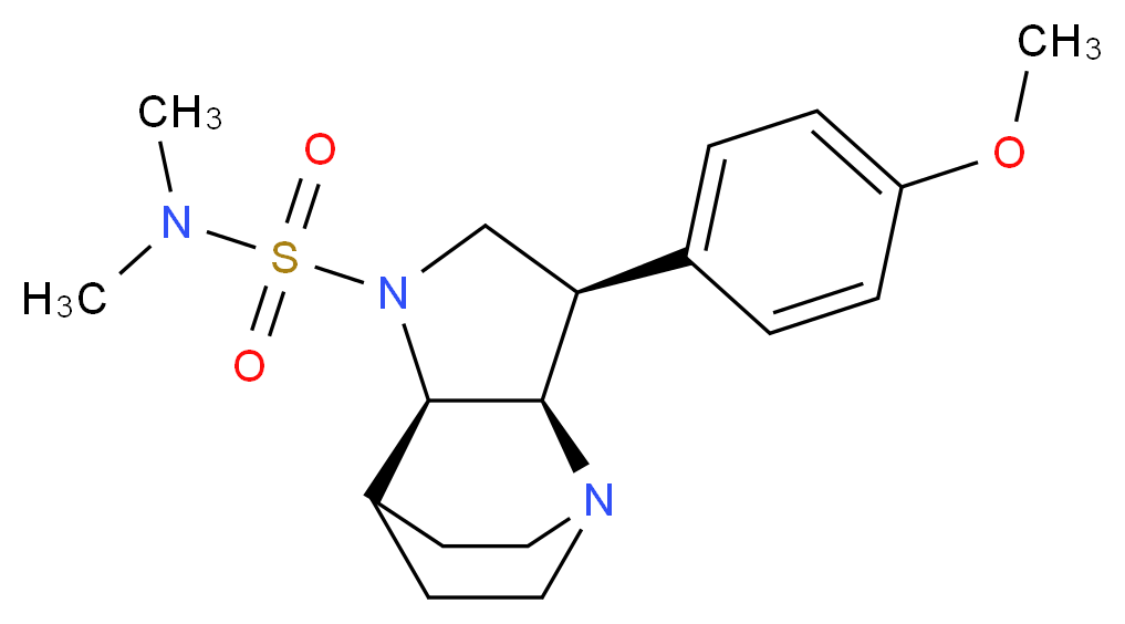 (3R*,3aR*,7aR*)-3-(4-methoxyphenyl)-N,N-dimethylhexahydro-4,7-ethanopyrrolo[3,2-b]pyridine-1(2H)-sulfonamide_Molecular_structure_CAS_)