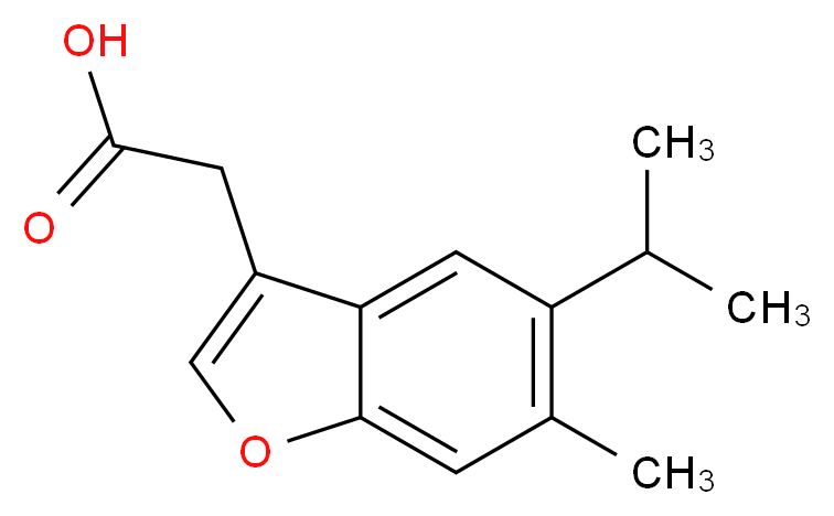 (5-Isopropyl-6-methyl-benzofuran-3-yl)-acetic acid_Molecular_structure_CAS_)