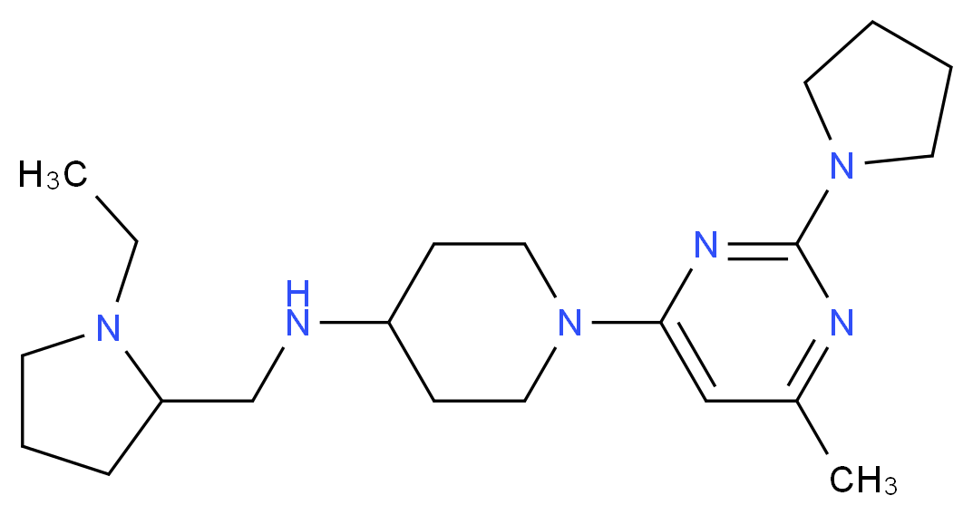 N-[(1-ethylpyrrolidin-2-yl)methyl]-1-(6-methyl-2-pyrrolidin-1-ylpyrimidin-4-yl)piperidin-4-amine_Molecular_structure_CAS_)