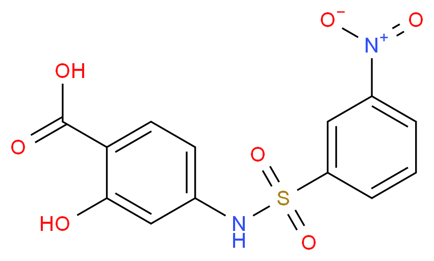 2-Hydroxy-4-(3-nitro-benzenesulfonylamino)-benzoic acid_Molecular_structure_CAS_)