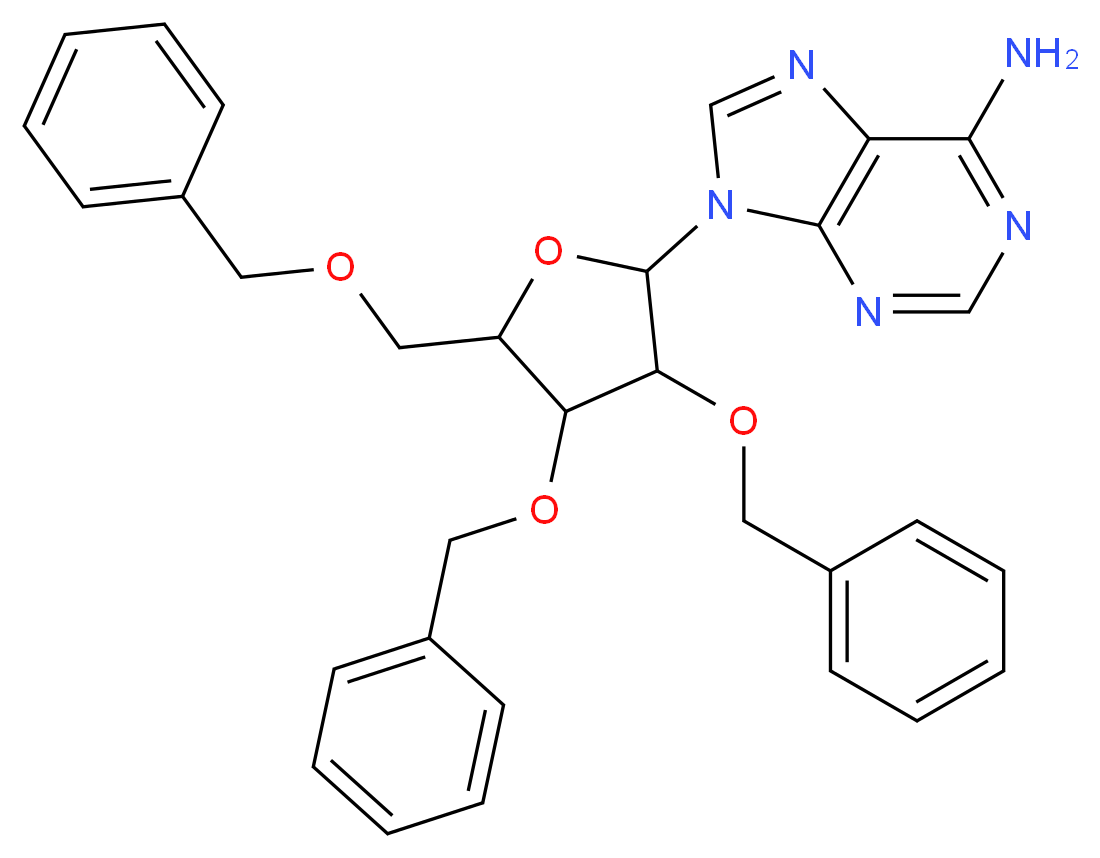 9-(2′,3′,5′-Tri-O-benzyl-β-D-arabinofuranosyl)adenine_Molecular_structure_CAS_3257-73-6)