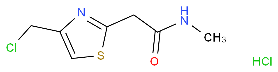 2-[4-(chloromethyl)-1,3-thiazol-2-yl]-N-methylacetamide hydrochloride_Molecular_structure_CAS_)