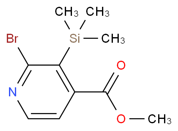 2-Bromo-3-trimethylsilanyl-isonicotinic acid methyl ester_Molecular_structure_CAS_848243-28-7)