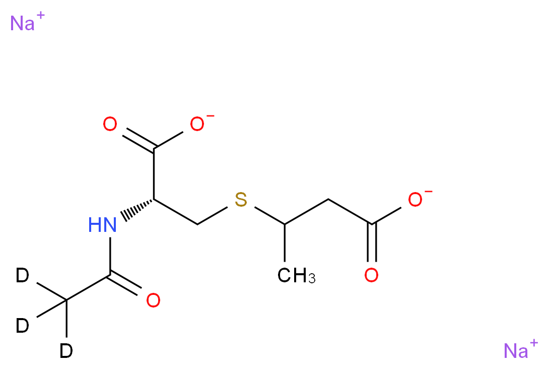 N-Acetyl-S-(3-carboxy-2-propyl)-L-cysteine-d3 Disodium Salt_Molecular_structure_CAS_1356933-73-7)