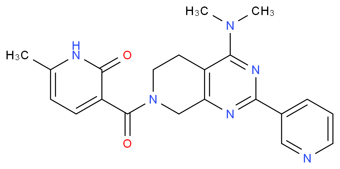 3-{[4-(dimethylamino)-2-(3-pyridinyl)-5,8-dihydropyrido[3,4-d]pyrimidin-7(6H)-yl]carbonyl}-6-methyl-2(1H)-pyridinone_Molecular_structure_CAS_)