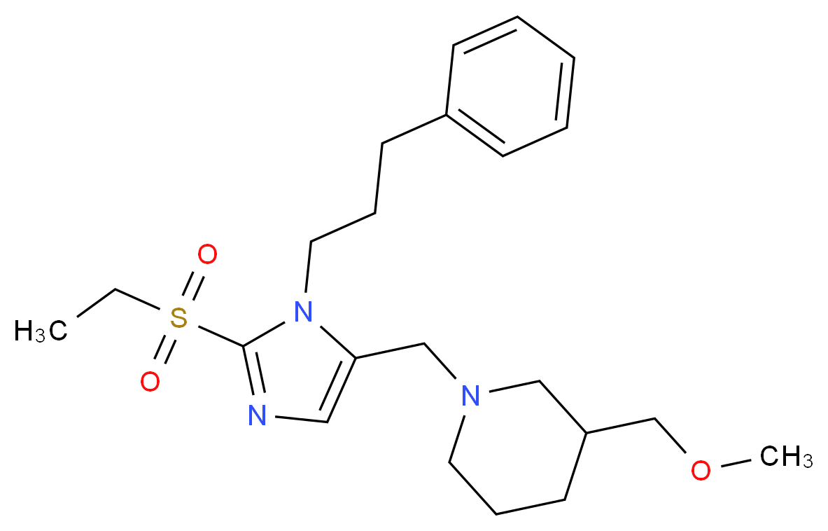 1-{[2-(ethylsulfonyl)-1-(3-phenylpropyl)-1H-imidazol-5-yl]methyl}-3-(methoxymethyl)piperidine_Molecular_structure_CAS_)