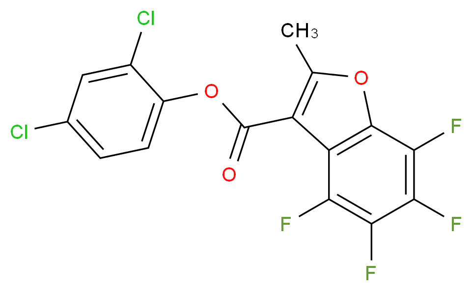 2,4-dichlorophenyl 4,5,6,7-tetrafluoro-2-methylbenzo[b]furan-3-carboxylate_Molecular_structure_CAS_)