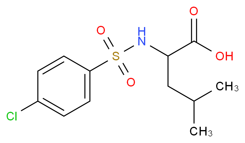 2-{[(4-Chlorophenyl)sulfonyl]amino}-4-methylpentanoic acid_Molecular_structure_CAS_68305-77-1)