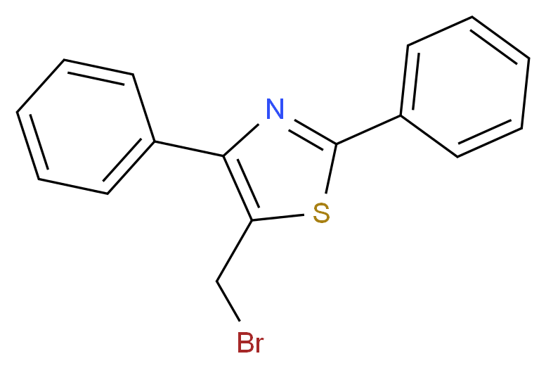 5-(Bromomethyl)-2,4-diphenyl-1,3-thiazole, tech_Molecular_structure_CAS_876316-44-8)