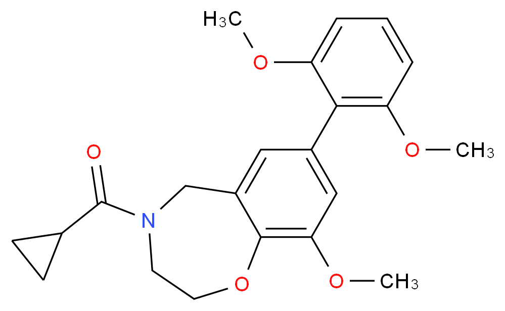 4-(cyclopropylcarbonyl)-7-(2,6-dimethoxyphenyl)-9-methoxy-2,3,4,5-tetrahydro-1,4-benzoxazepine_Molecular_structure_CAS_)
